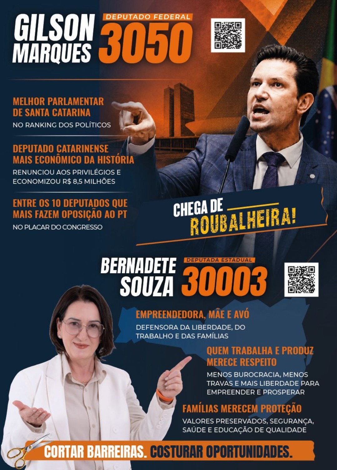 Propostas de Bernadete Souza e Gilson Marques